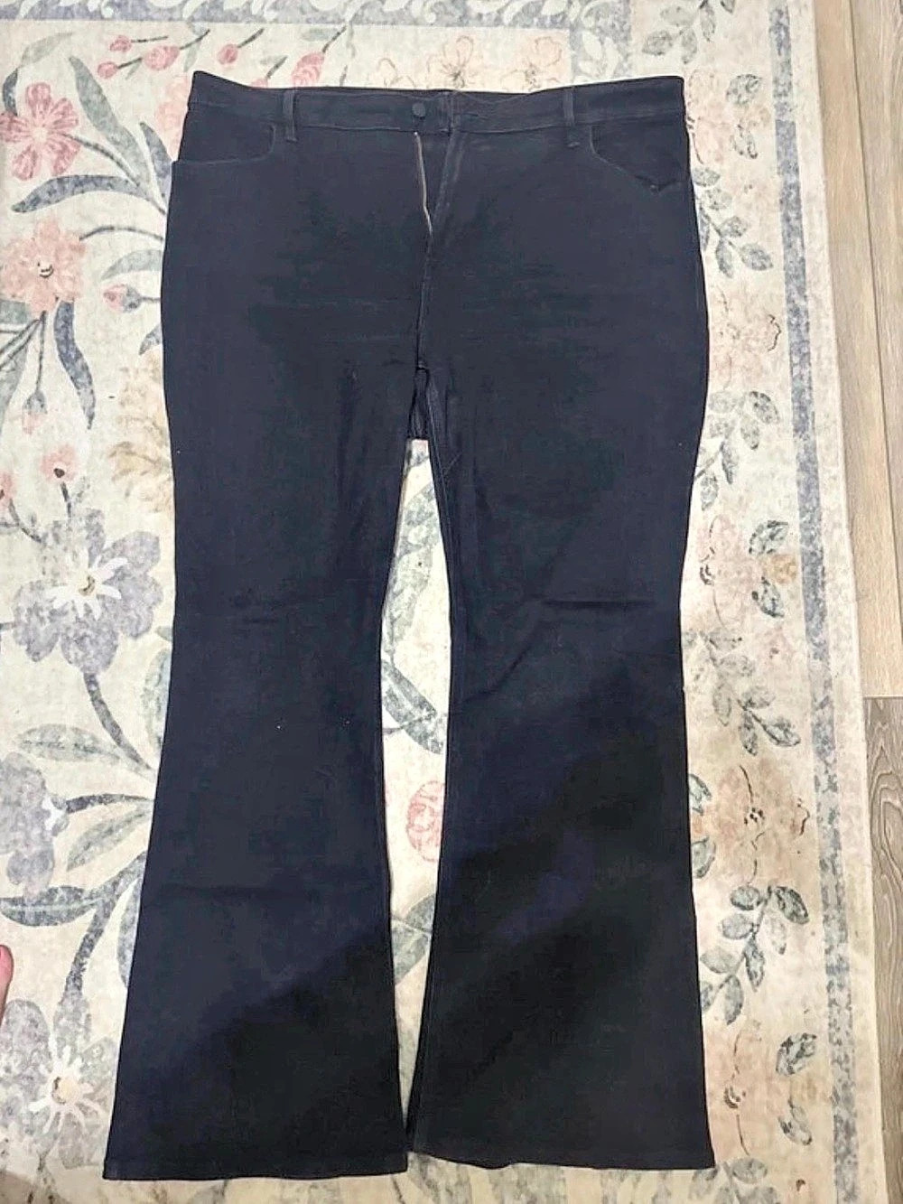 Old Navy High-Rise Flare Jeans Black Waist 18
